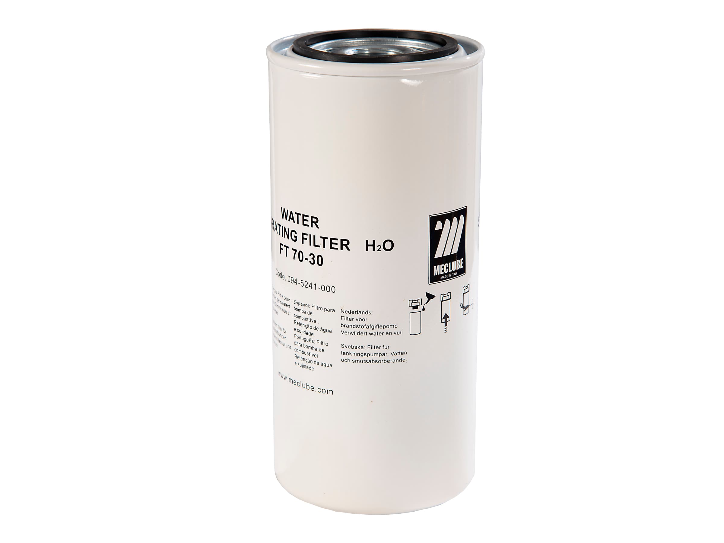 Cartuccia per filtro di separazione acqua da gasolio Meclube 70 l/min