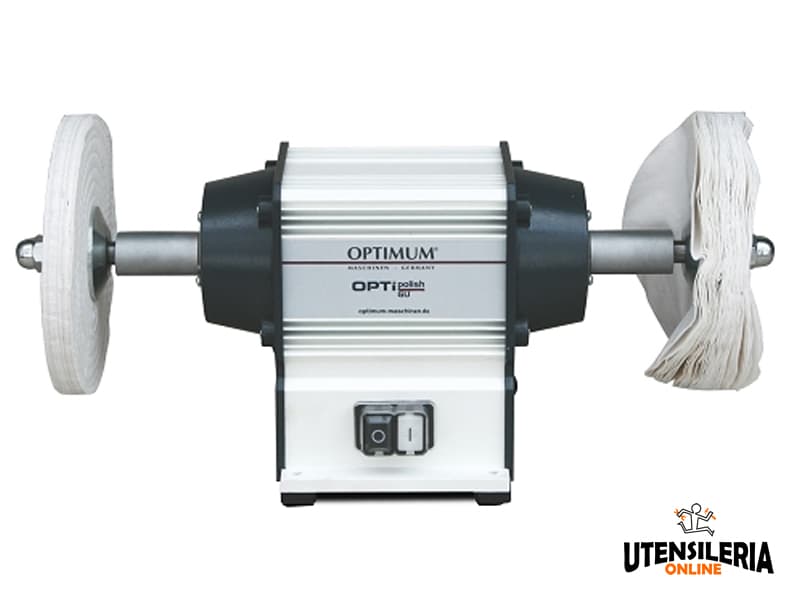 Pulitrice doppia da banco per metalli Optimum GU 20P 600W 400V