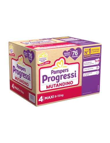 Pampers - Pannolini Pampers Progressi Mutandino Quadripack Maxi N.4