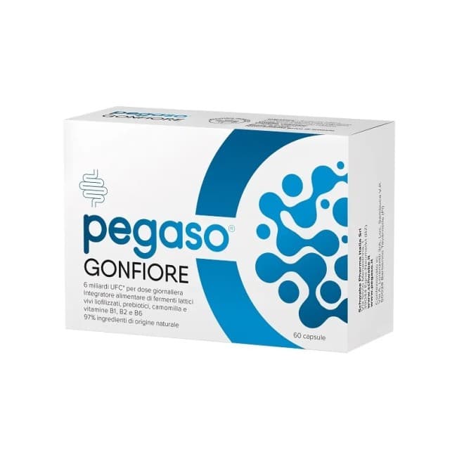 Schwabe Pharma - Pegaso Gonfiore Integratore di Fermenti Lattici 60 Capsule