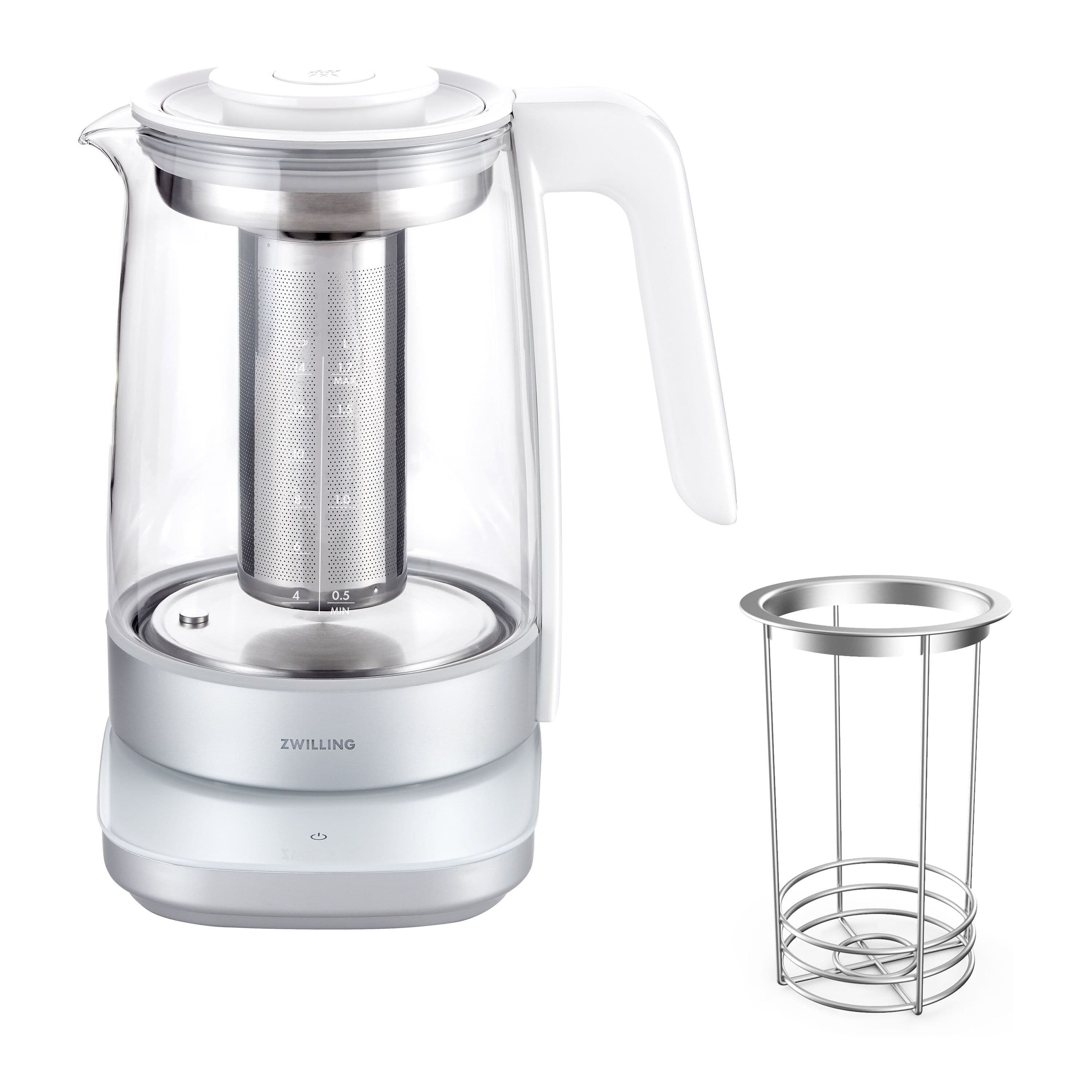 ZWILLING ENFINIGY Bollitore elettrico e inserto per biberon, 2-pz. / 1.7l, bianco / argento, Vetro